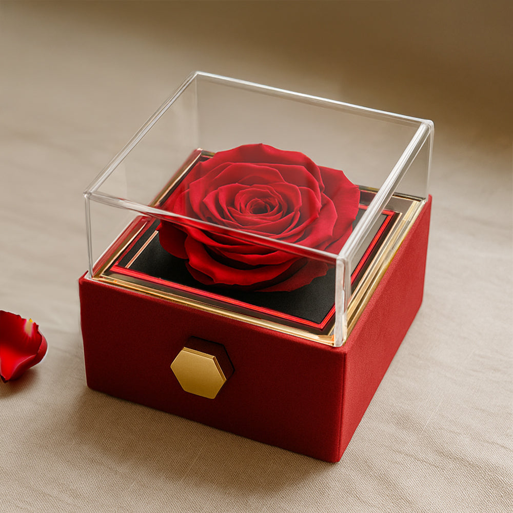 To My Amazing Mom - Forever Love Necklace with Rotating Eternal Rose Gift Box